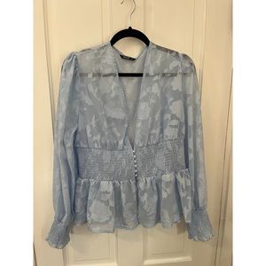 SHEIN sheer blouse